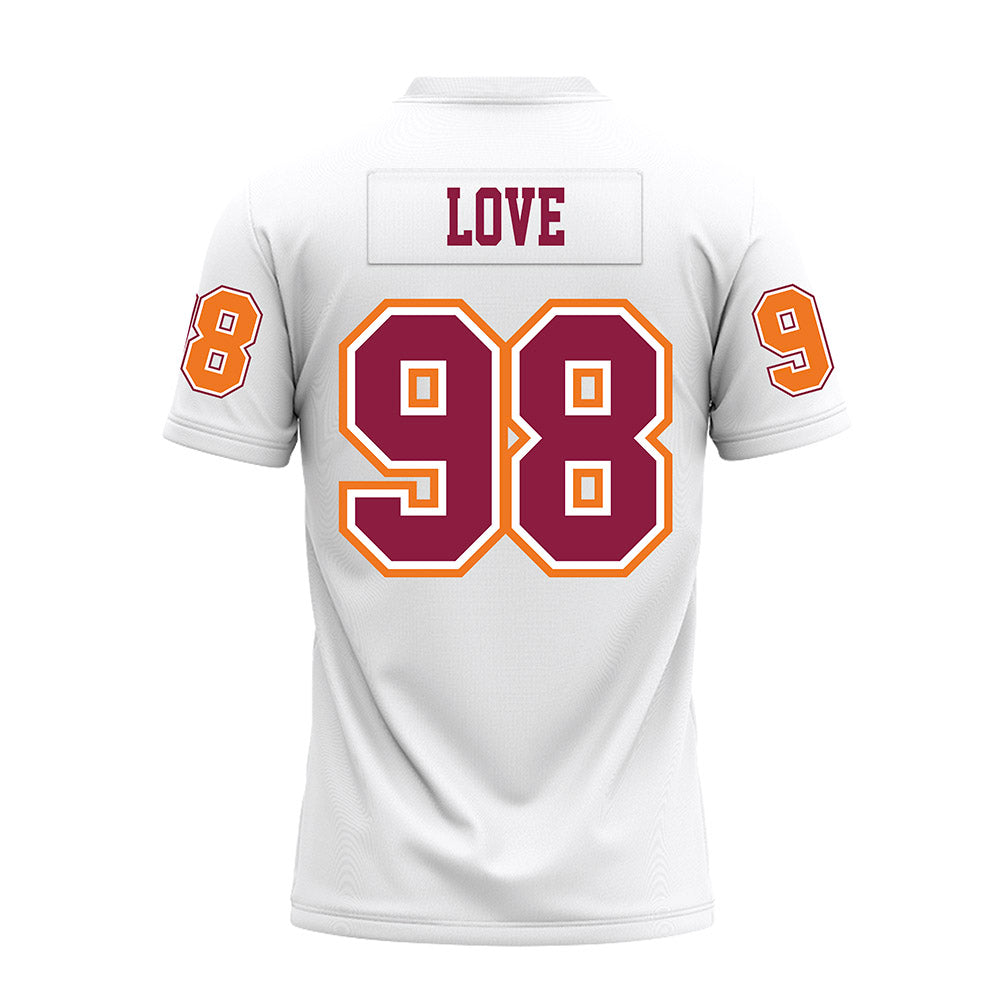 Virginia Tech - NCAA Football : Will Love - White Premium Football Jersey-1