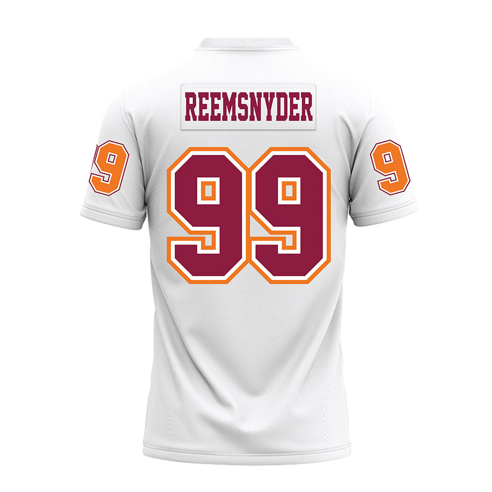 Virginia Tech - NCAA Football : Cole Reemsnyder - White Premium Football Jersey-1