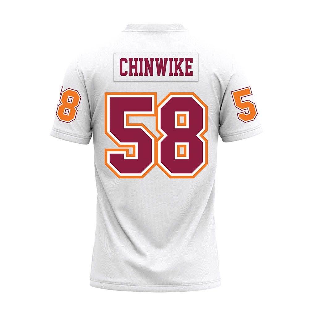 Virginia Tech - NCAA Football : Zeke Chinwike - White Premium Football Jersey-1