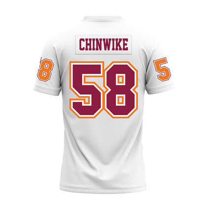 Virginia Tech - NCAA Football : Zeke Chinwike - White Premium Football Jersey-1