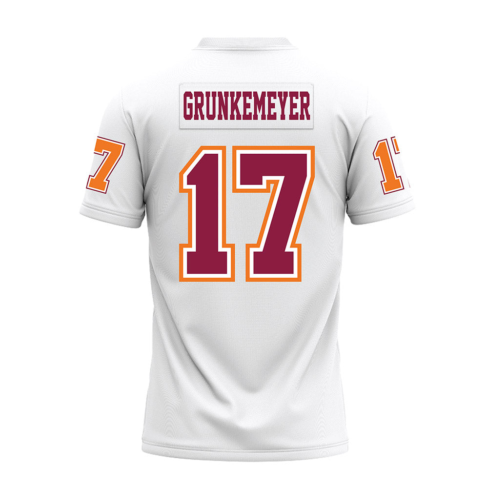 Virginia Tech - NCAA Football : Ethan Grunkemeyer - White Premium Football Jersey-1