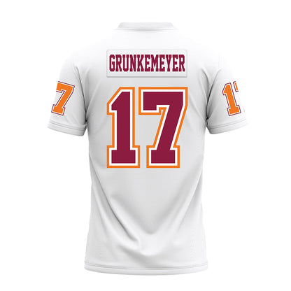 Virginia Tech - NCAA Football : Ethan Grunkemeyer - White Premium Football Jersey-1