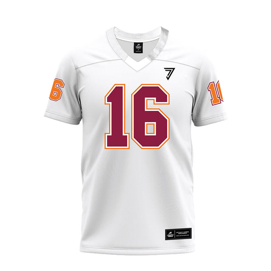 Virginia Tech - NCAA Football : Jeffrey Overton Jr. - White Premium Football Jersey-0