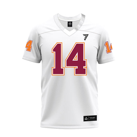 Virginia Tech - NCAA Football : Sheldon Robinson - White Premium Football Jersey-0