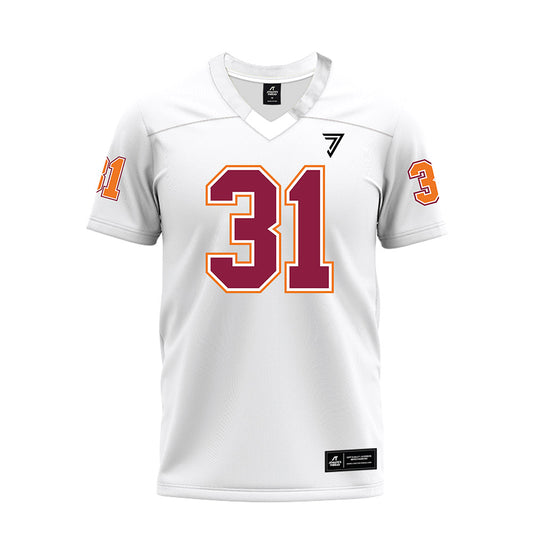 Virginia Tech - NCAA Football : Jason Abbey - White Premium Football Jersey-0