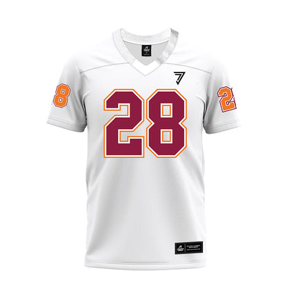 Virginia Tech - NCAA Football : Drew Hube - White Premium Football Jersey-0