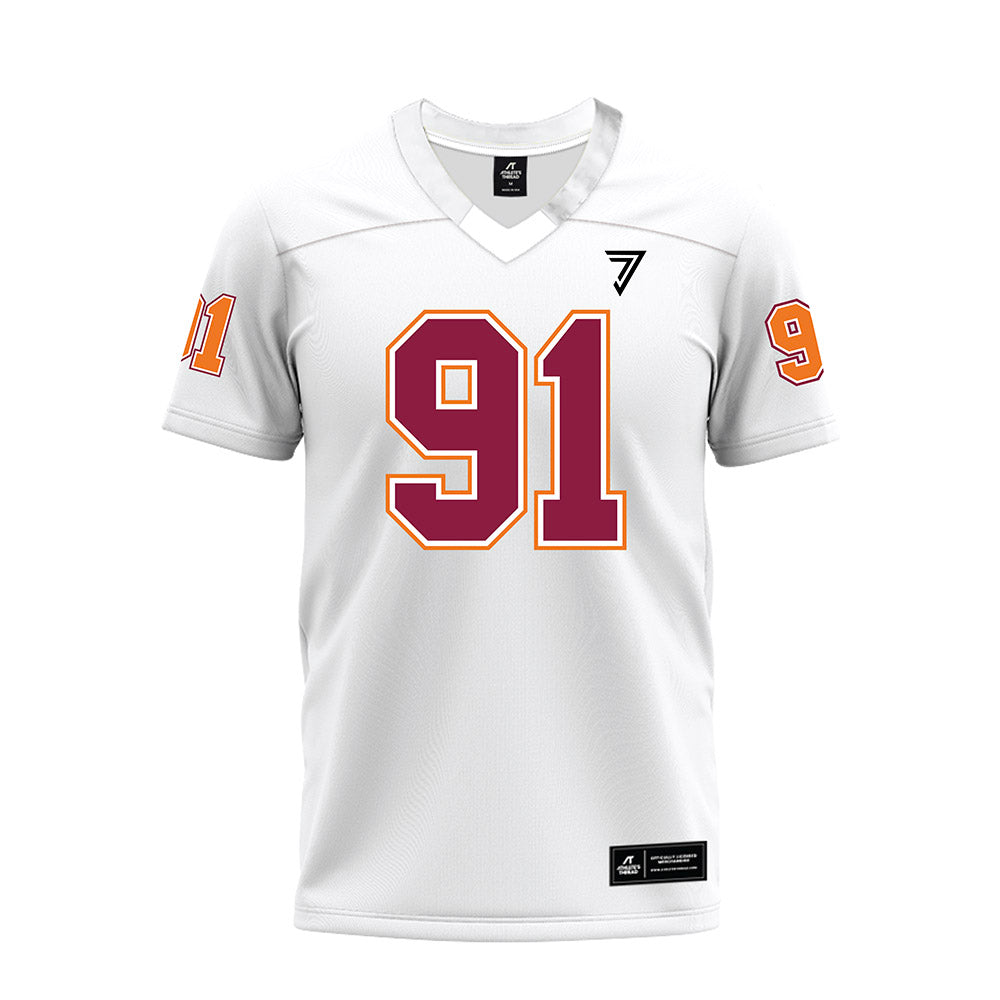 Virginia Tech - NCAA Football : Garrett Witherington - White Premium Football Jersey-0