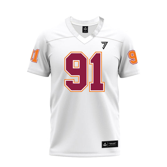 Virginia Tech - NCAA Football : Garrett Witherington - White Premium Football Jersey-0