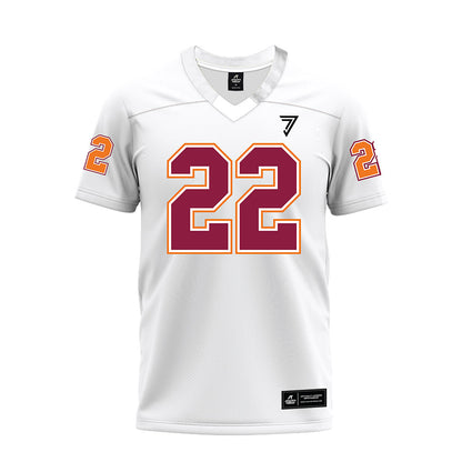 Virginia Tech - NCAA Football : Bryce Baker - White Premium Football Jersey-0
