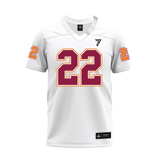 Virginia Tech - NCAA Football : Bryce Baker - White Premium Football Jersey-0