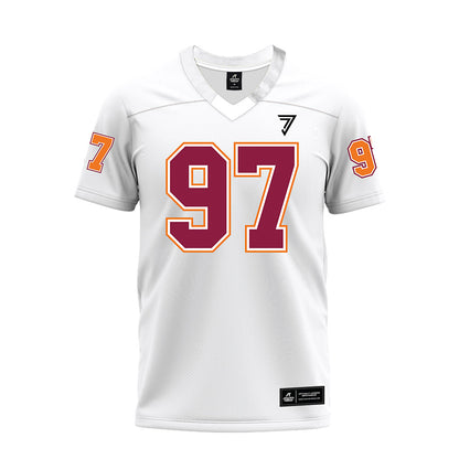 Virginia Tech - NCAA Football : John Love - White Premium Football Jersey-0