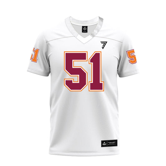 Virginia Tech - NCAA Football : Elijah Haughawout - White Premium Football Jersey-0