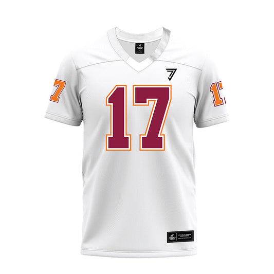 Virginia Tech - NCAA Football : John Love - White Premium Football Jersey-0