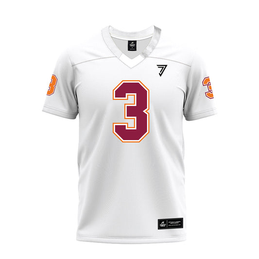 Virginia Tech - NCAA Football : Que'Sean Brown - White Premium Football Jersey-0