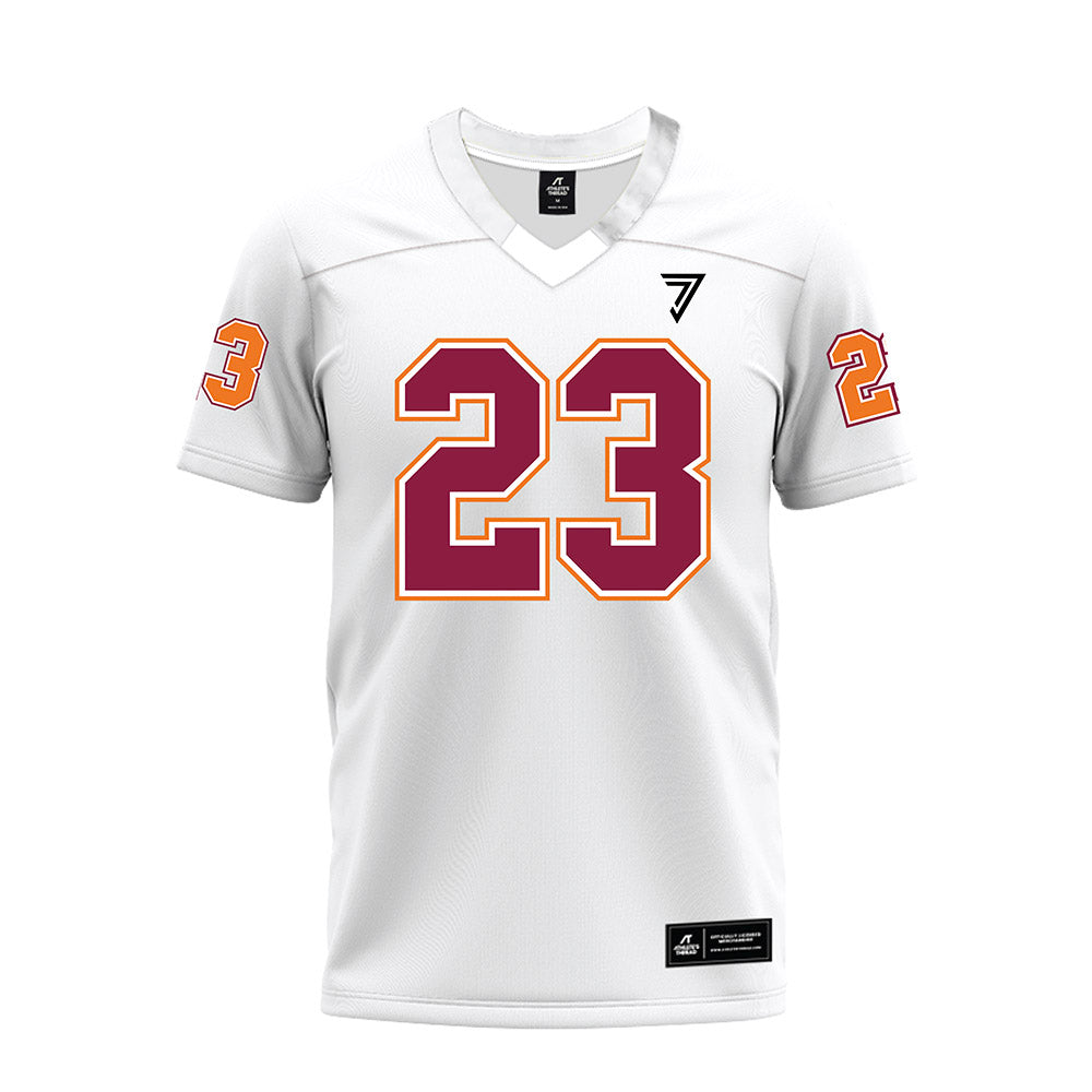 Virginia Tech - NCAA Football : Thomas Williams - White Premium Football Jersey-0