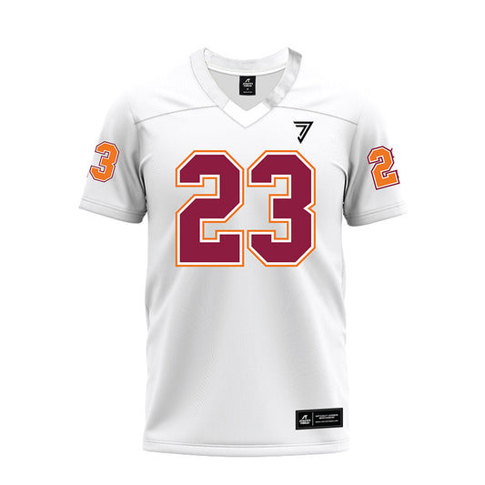 Virginia Tech - NCAA Football : Thomas Williams - White Premium Football Jersey-0