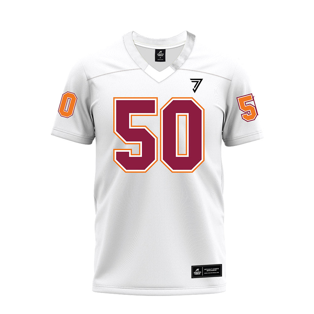 Virginia Tech - NCAA Football : Nathaniel Wright - White Premium Football Jersey-0