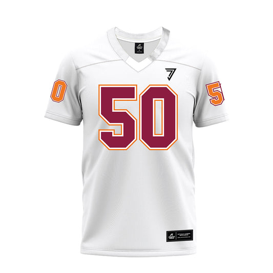 Virginia Tech - NCAA Football : Nathaniel Wright - White Premium Football Jersey-0