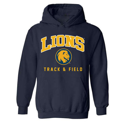 Texas A&M Commerce - NCAA Women's Track & Field : Roane Lion - Classic Fashion Shersey Hooded Sweatshirt-0