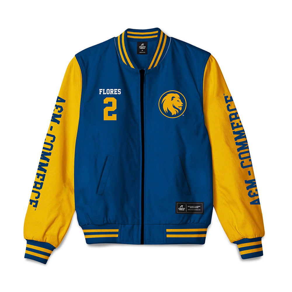 Texas A&M Commerce - NCAA Women's Soccer : Elaina Flores - Bomber Jacket-0