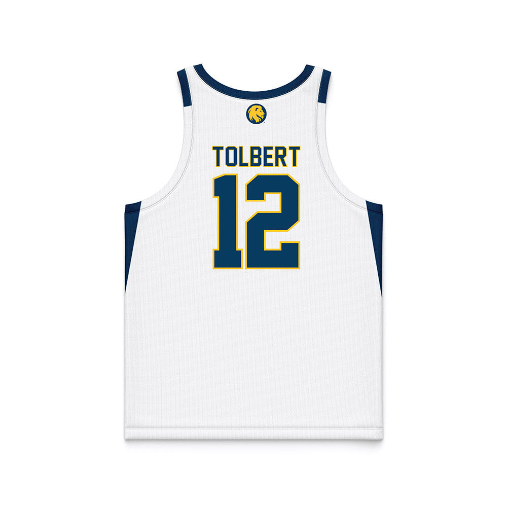 ETAMU - NCAA Men's Basketball : Kollin Tolbert - White Basketball Jersey-1
