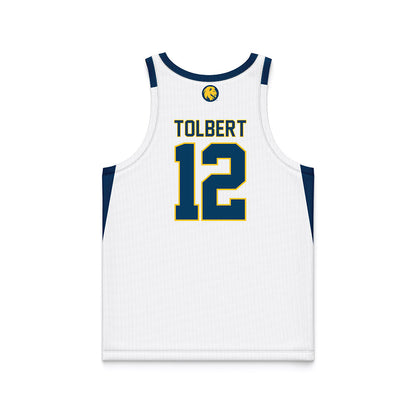 ETAMU - NCAA Men's Basketball : Kollin Tolbert - White Basketball Jersey-1