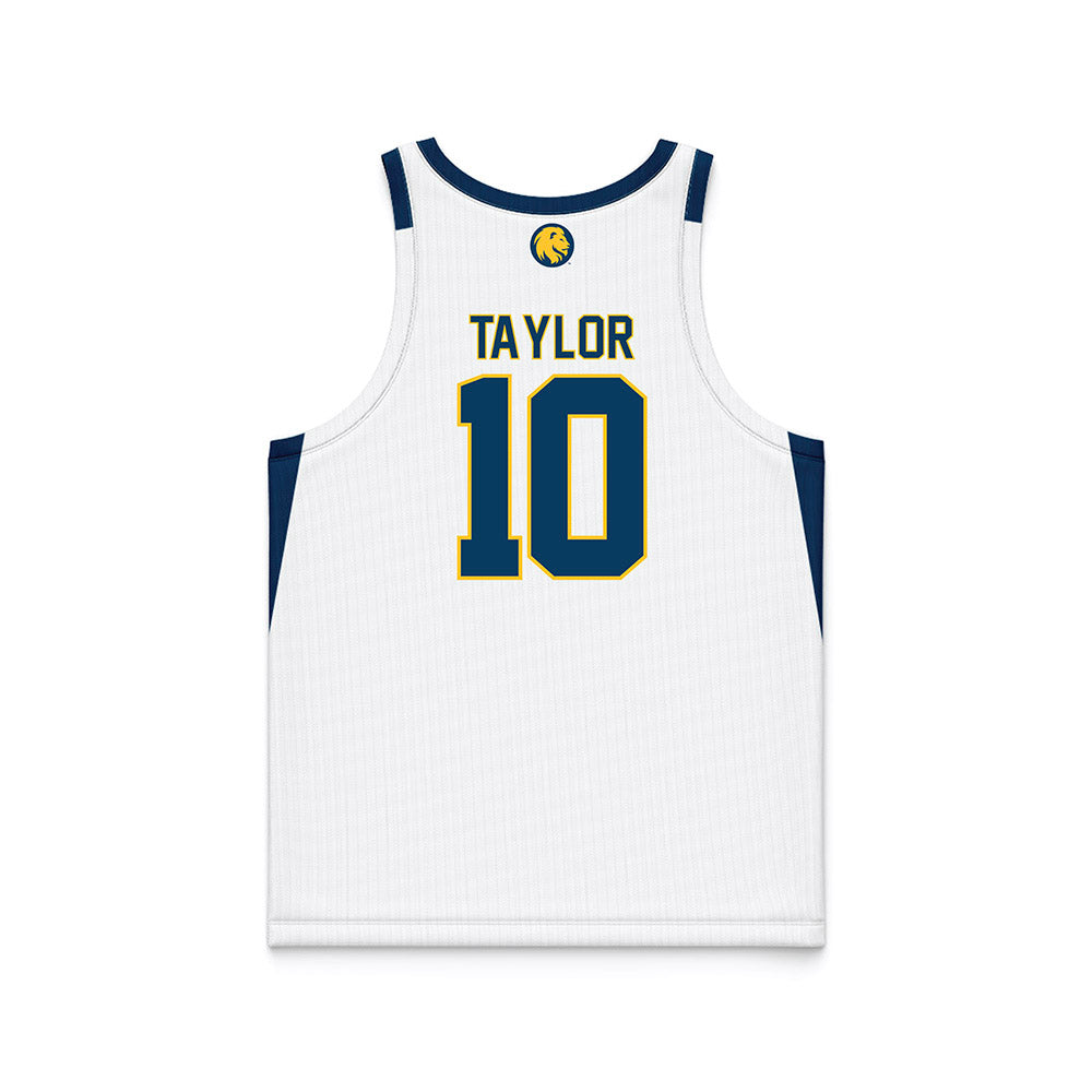 ETAMU - NCAA Men's Basketball : Josh Taylor - White Basketball Jersey-1