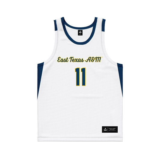 ETAMU - NCAA Men's Basketball : Kamren Robinson - White Basketball Jersey-0