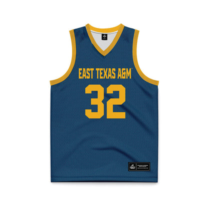 ETAMU - NCAA Women's Basketball : Terrayah McCoy - Navy Basketball Jersey-0