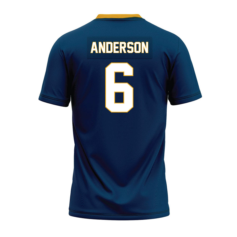 Texas A&M Commerce - NCAA Football : Kyree Anderson - Navy Premium Football Jersey-1