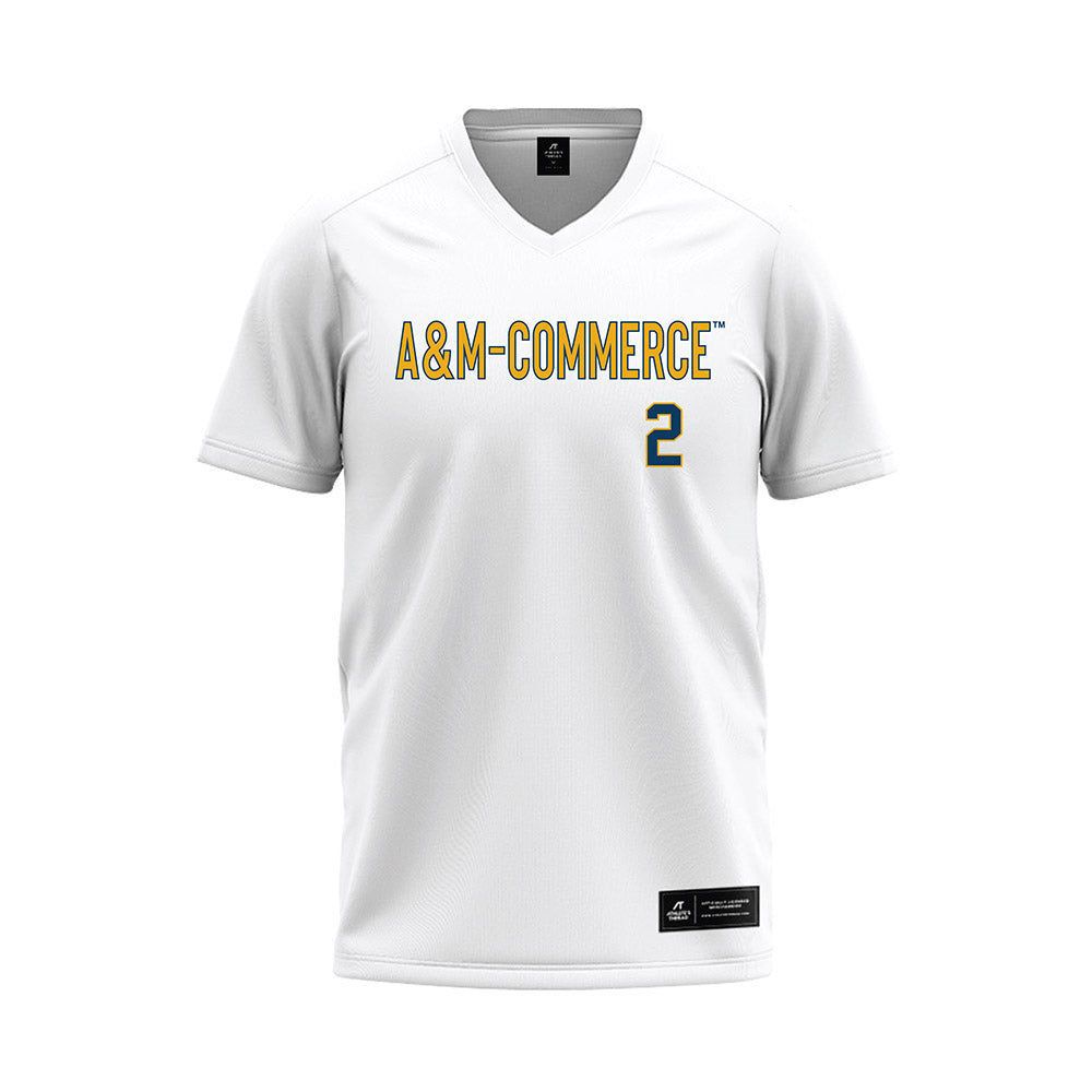 Texas A&M Commerce - NCAA Softball : Emma Olsen - White Baseball Jersey-0