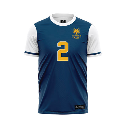 ETAMU - NCAA Women's Soccer : Elaina Flores - Navy Soccer Jersey-0