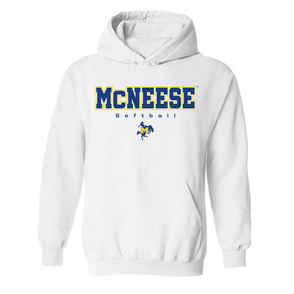 McNeese State - NCAA Softball : Kynlei Chapman - Classic Shersey Hooded Sweatshirt-0