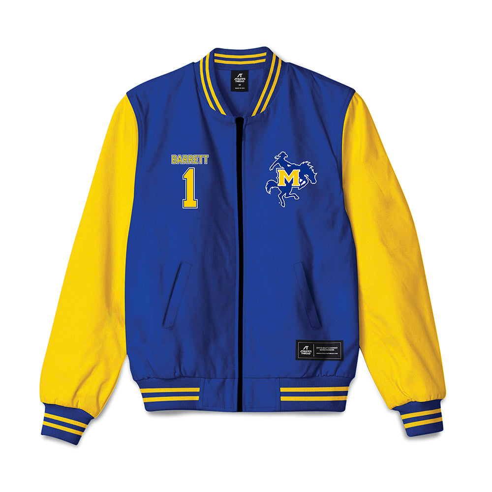 McNeese State - NCAA Football : Landon Barrett - Bomber Jacket-0