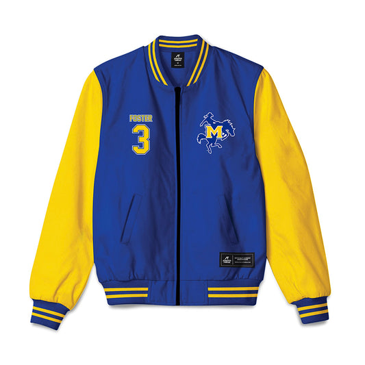 McNeese State - NCAA Softball : Morgan Foster - Bomber Jacket-0