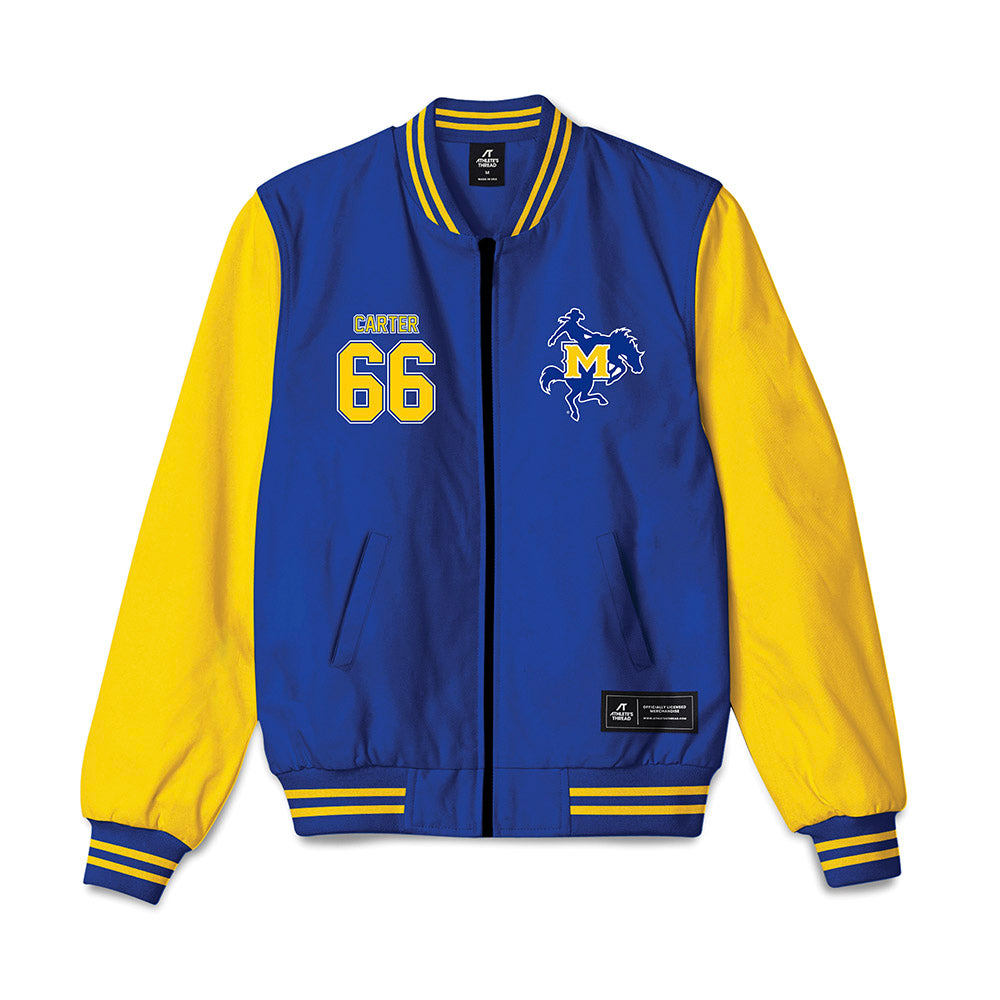 McNeese State - NCAA Football : Ian Carter - Bomber Jacket-0