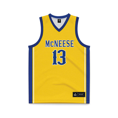 McNeese State - NCAA Women's Basketball : Mo'Nique Joseph - Yellow Basketball Jersey-0