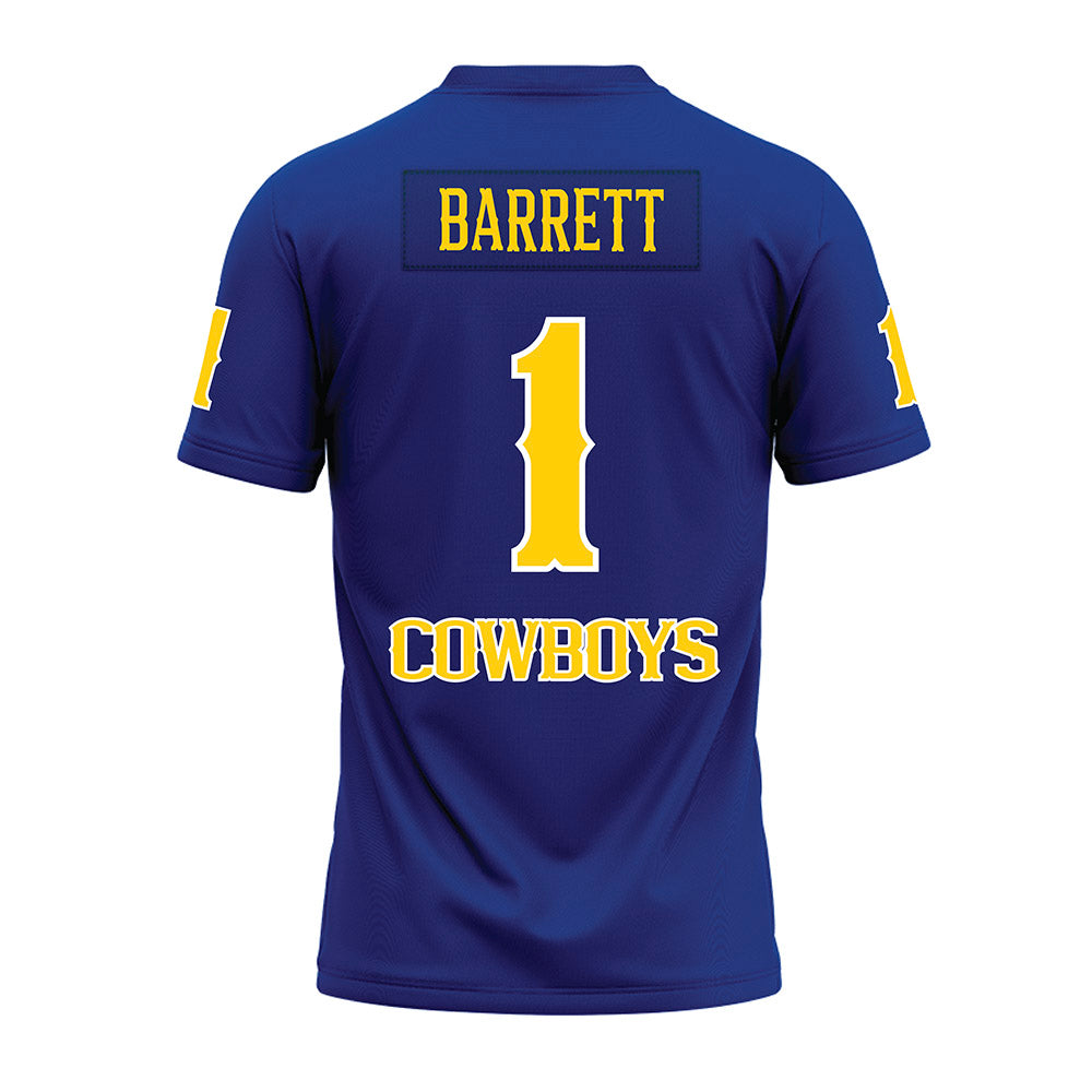 McNeese State - NCAA Football : Landon Barrett - Blue Premium Football Jersey-1