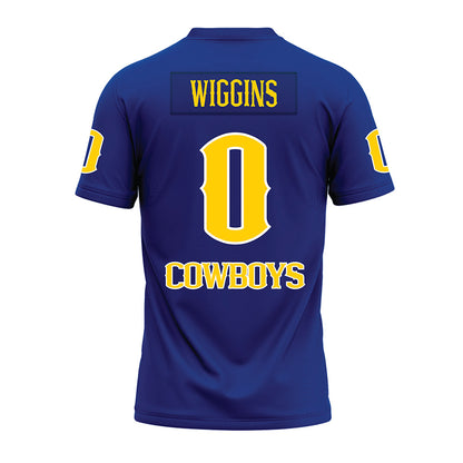 McNeese State - NCAA Football : Omiri Wiggins - Blue Premium Football Jersey-1