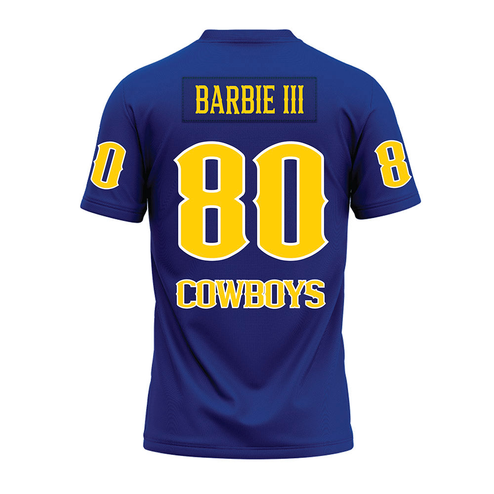 McNeese State - NCAA Football : Johnnie Barbie III - Blue Premium Football Jersey-1