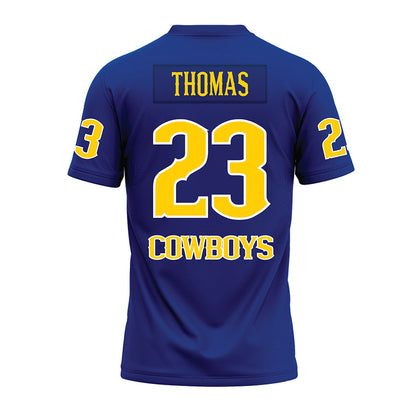 McNeese State - NCAA Football : Peyton Thomas - Blue Premium Football Jersey-1