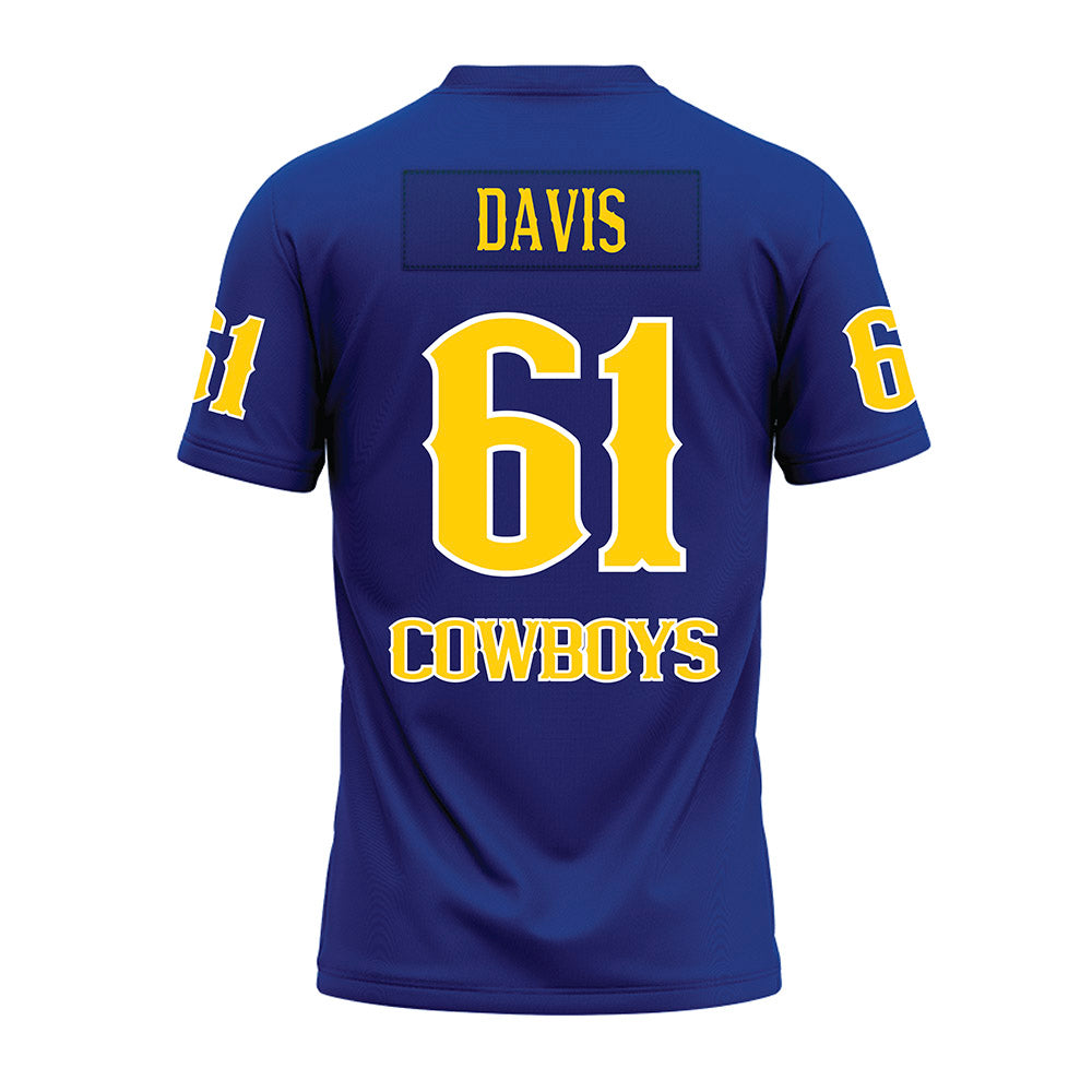 McNeese State - NCAA Football : Dawson Davis - Blue Premium Football Jersey-1