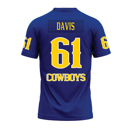 McNeese State - NCAA Football : Dawson Davis - Blue Premium Football Jersey-1