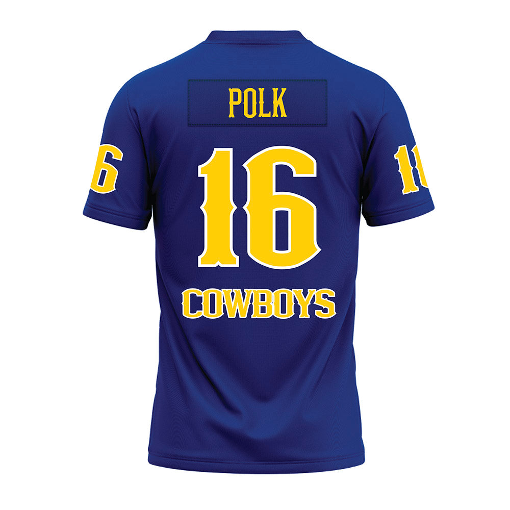McNeese State - NCAA Football : Kylon Polk - Blue Premium Football Jersey-1