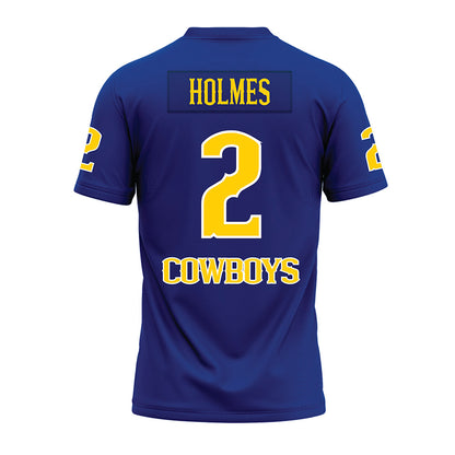 McNeese State - NCAA Football : Lee Holmes - Blue Premium Football Jersey-1