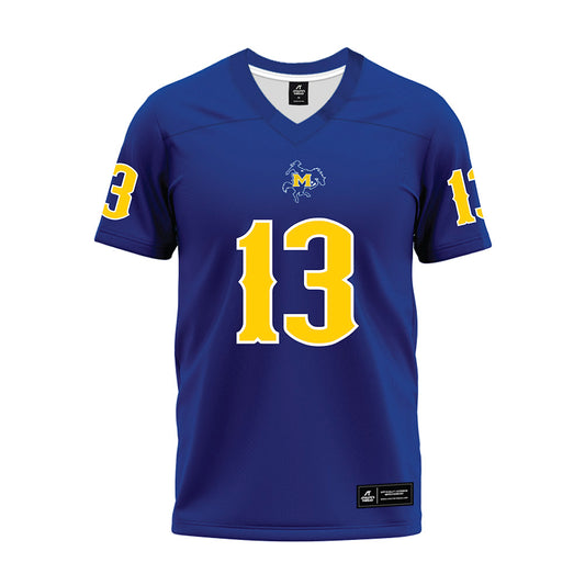 McNeese State - NCAA Football : Trevon Bradford - Blue Premium Football Jersey-0
