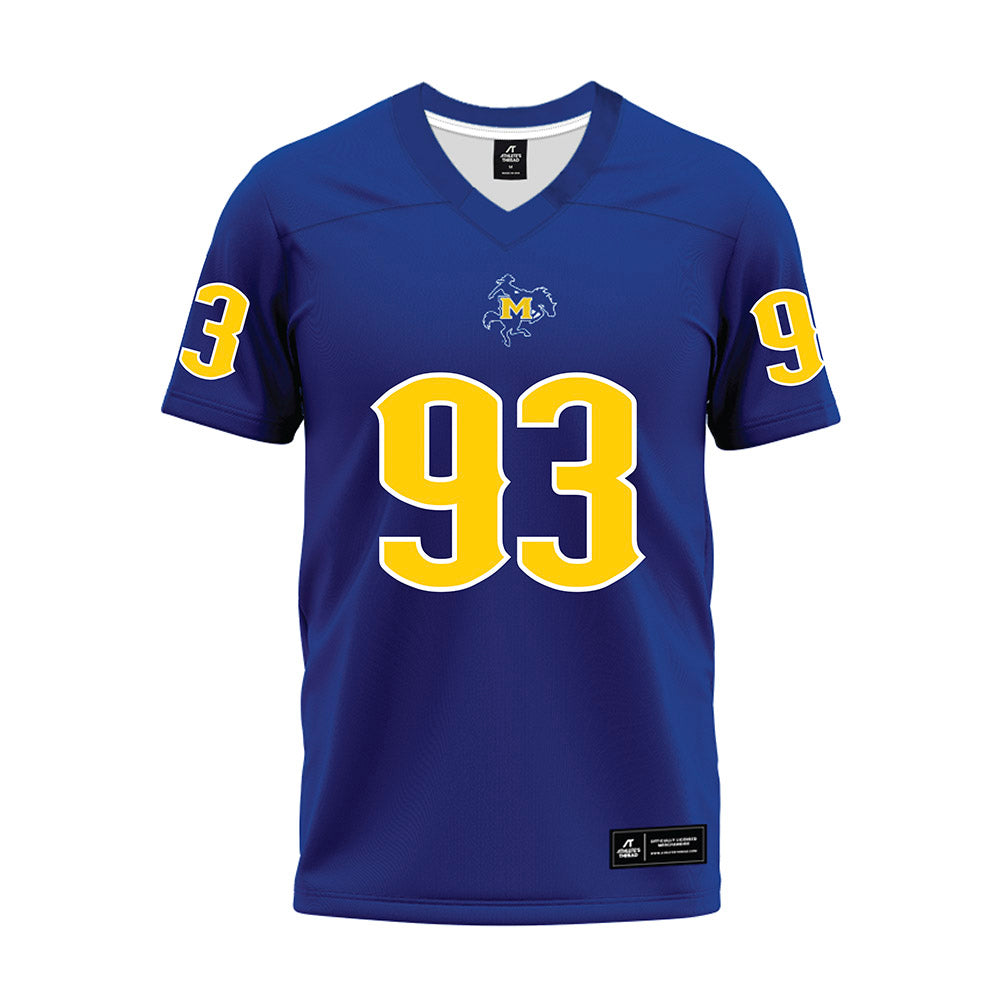 McNeese State - NCAA Football : Caden Branston - Blue Premium Football Jersey-0