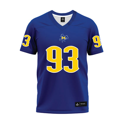 McNeese State - NCAA Football : Caden Branston - Blue Premium Football Jersey-0