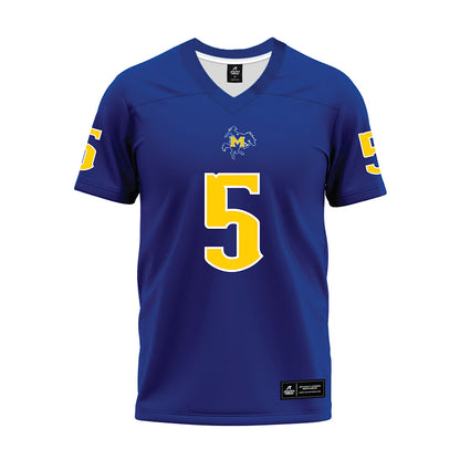 McNeese State - NCAA Football : Javon Stoudmire-Davis - Blue Premium Football Jersey-0