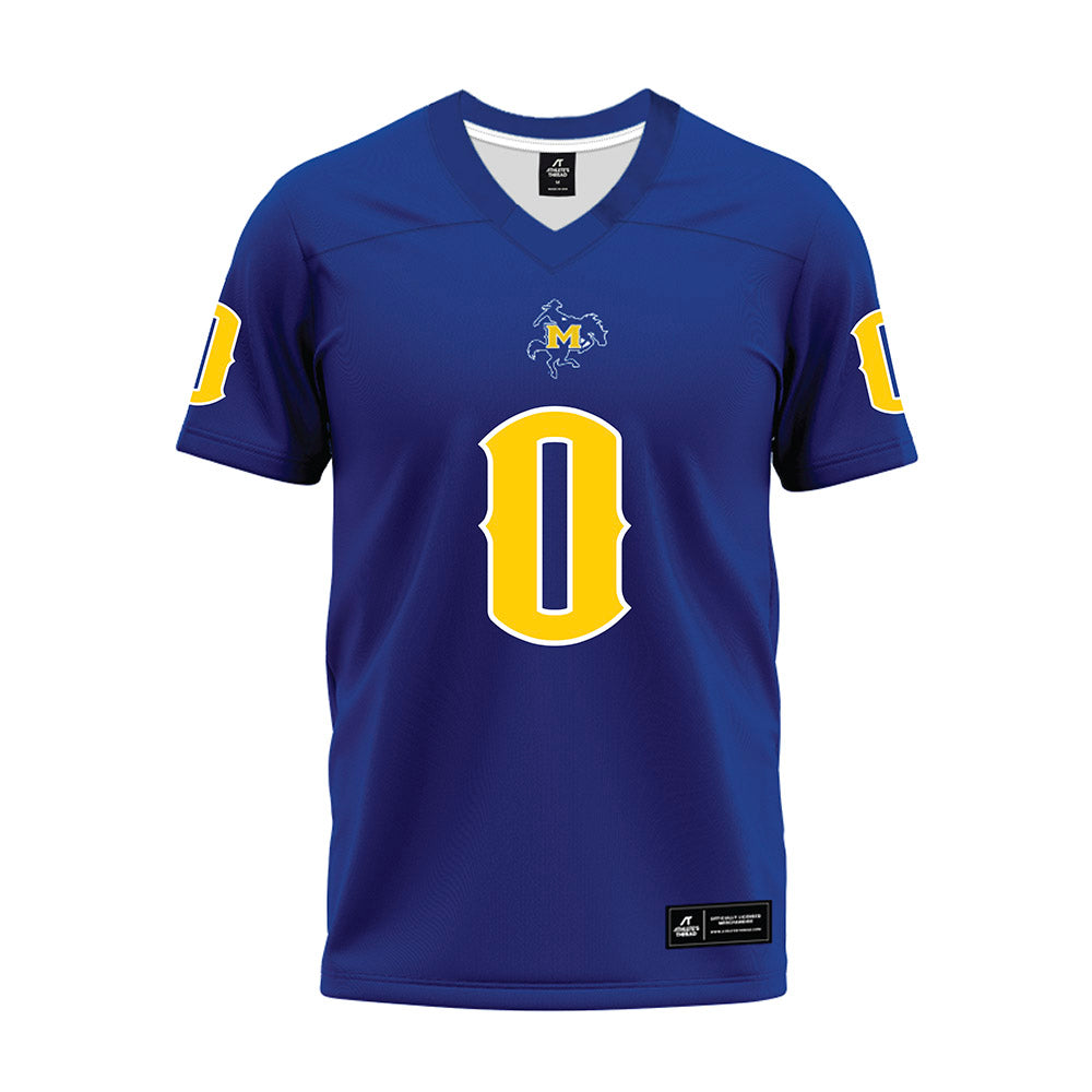 McNeese State - NCAA Football : Omiri Wiggins - Blue Premium Football Jersey-0